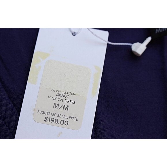 New w/Tags - Eileen Fisher V-Neck, Calf Length Dress in Viscose Jersey, Purple M - Picture 11 of 12